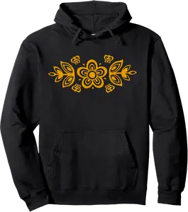 Vintage Pyrex Pattern - Butterfly Gold (Orange) Pullover Hoodie - Wesleylewi Shop 28B0BQZK126B