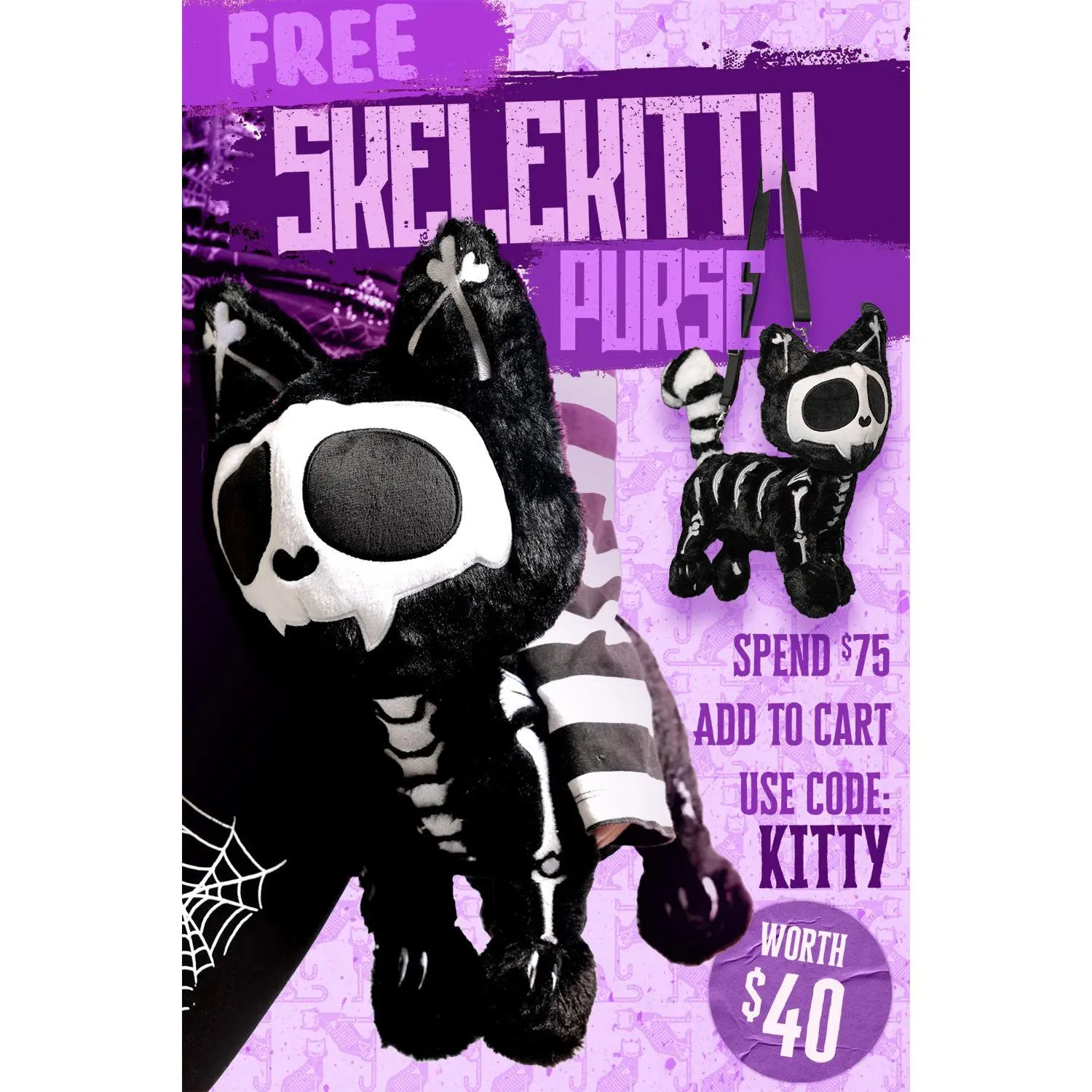Skelekitty Purse