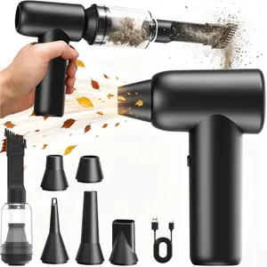 Car Vacuum Cleaner, 150000rpm Compressed Air Blower with 5 Nozzles, Rechargeable Brushless Handheld Cordless Dust Remover, Adjustable Air Purifier, Car Interior Cleaner