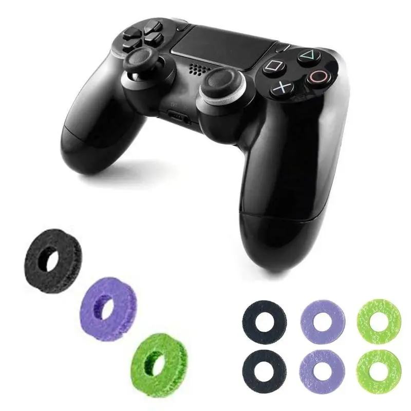 Precision Rings Aim Boost Kit - Purple-Black Thumbsticks for PlayStation 5 (PS5), PlayStation 4 (PS4) Controller & Console Accessories