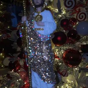 Saint Jude Statue with Rhinestones, Green Outfit, Gold Helmet, and Staff, Traditional Design Chrismas Ornaments Holiday Ornaments Christmas Decoration