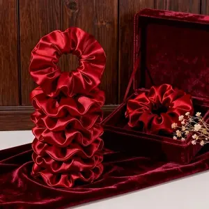 7pcs Satin Hair Ties Set, Plain Colors Available, No-Trace Styling Accessories, Elegant Headwear for Women