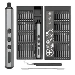 2024Electric Screwdriver, 1 Set 68 in 1 Mini Electric Screwdriver Set with 64 Magnetic Bits, 3.7V Cordless Precision Screwdriver Use for Phone Glasses Camera Laptops Watch