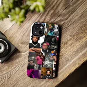 Rapper Rod Wave Mic In Hand Phone Case - High Quality TPU Plastic for Apple iPhone 15,14,13,12,11,Pro, XS, XS Max, XR, Plus, Mini - Waterproof Black Cover