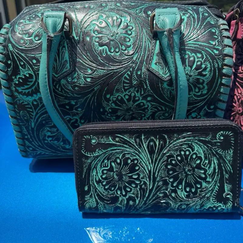 Mint Julep medium speedy bag with matching wallet