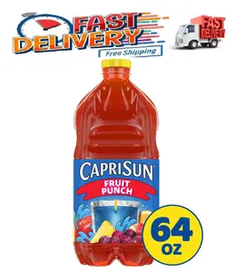 Capri Sun Fruit Punch Flavored Juice Drink Blend, 64 oz Bottle