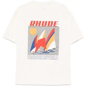Rhude French Riviera T-Shirt Vintage White