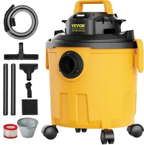 VEVOR Steel Wet Dry Shop Vacuum,Powerful Suction,Small Shop Vac Perfect for Carpet Debris,Pet Hair 5 GALLON - BEST SELLER