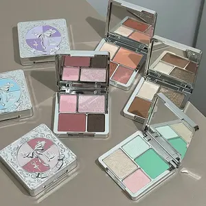 Ballet Four Color Aesthetic Eye Shadow Palettes, Matte & Shimmer Finish, Fine Powder, Non-Fading, Multi-Color Options, Perfect Eye Makeup