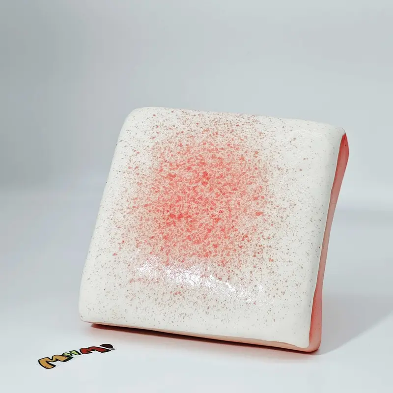 MHM Strawberry Milk Toast Slow Rising Squishy Toy - Strawberry Squishy with Soft Sticky Texture, Moist Squish, Satisfying Touch, Fidget Toys, Sensory Tool, Cute Food-Themed Decompression Gift, Relaxation Aid, Oddly Satisfying