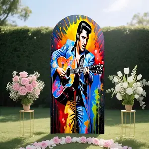 【Arch Backdrop】Character Print Arch Backdrop (stand not included), suitable for weddings, parties, themed autumn events - no electricity required