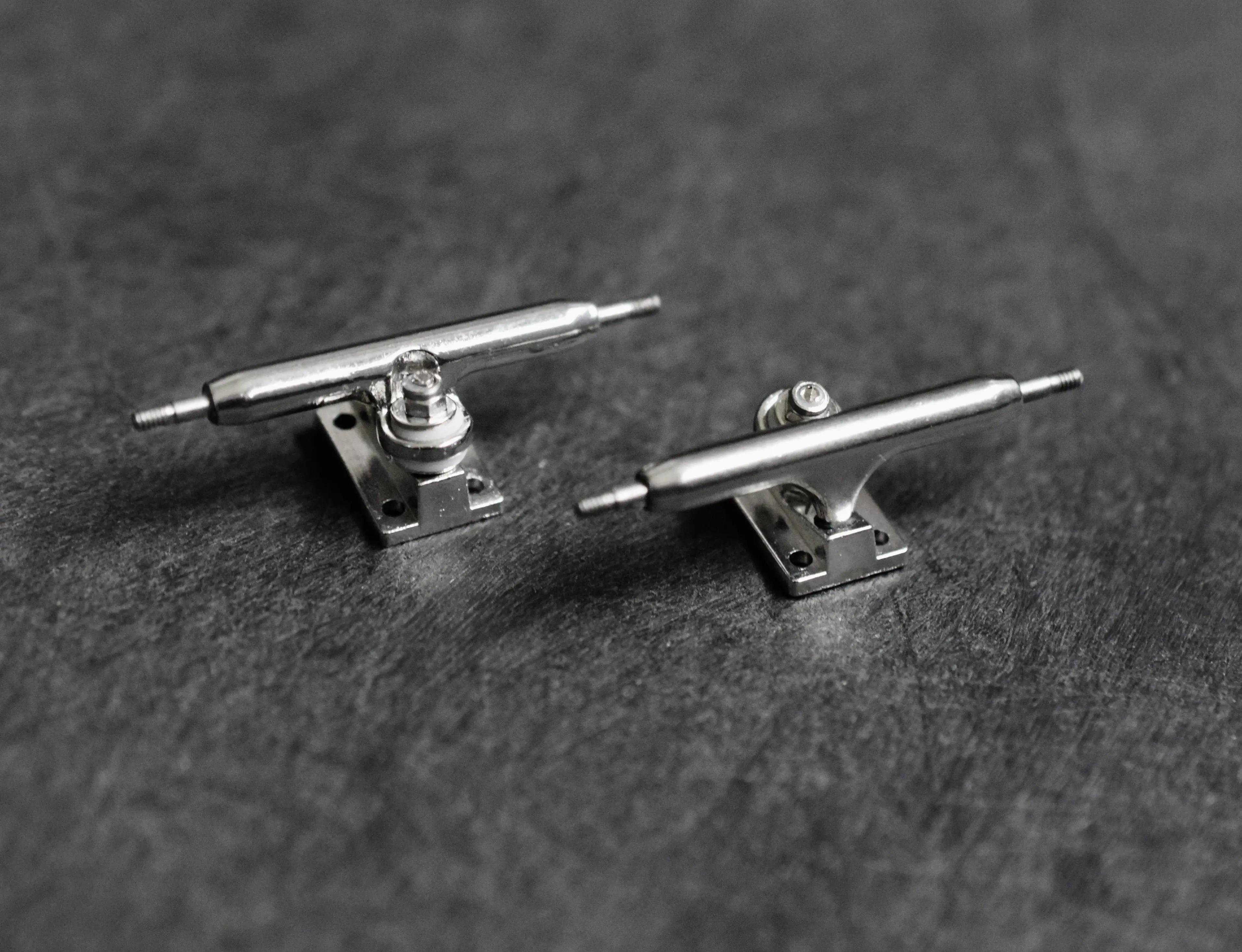 32mm Prodigy Gen2 Pro Fingerboard Trucks - Raw Steel Colorway - Includes Pro Duro Bubble Bushings