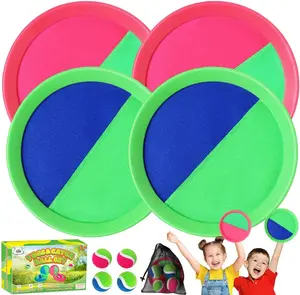 ZMLM Toss & Catch Ball Game Set – Outdoor Toy for Kids Ages 3-12 with 4 Sticky Paddles & Balls