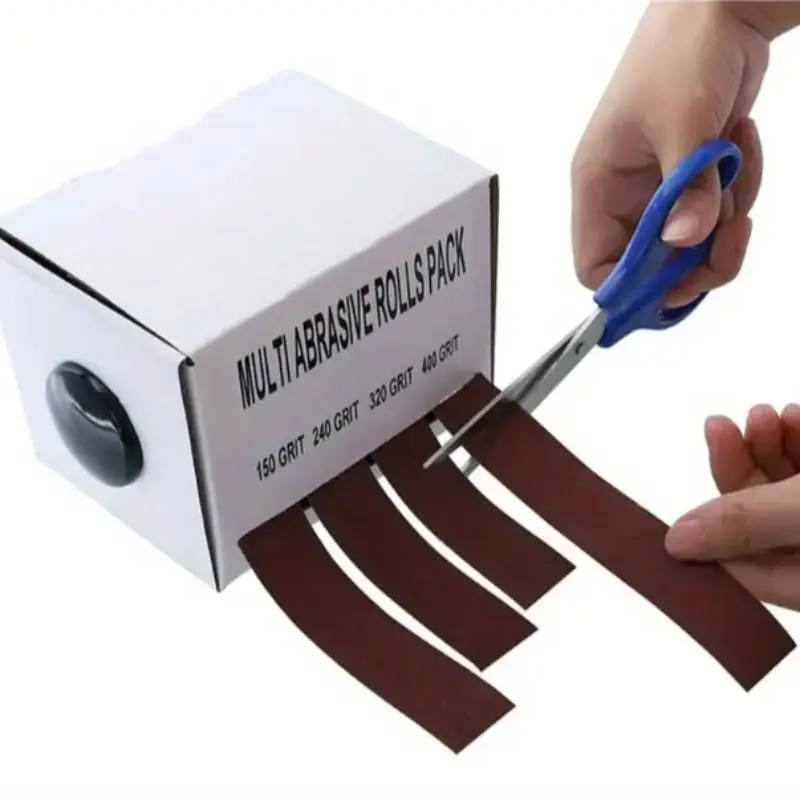 1 Inch Emery Cloth Roll, Assorted Grits Sandpaper, Universal Emery Cloth Roll for Woodworking, Automotive Polishing