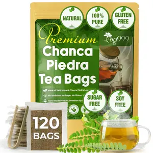 Premium Chanca Piedra Leaf Tea Bags, 100% Natural & Pure from Chanca Piedra Leaves. Loose Leaf Chanca Piedra Herbal Tea. Made with Natural Material Tea Bags. No Sugar, No Caffeine, No Gluten, Vegan.