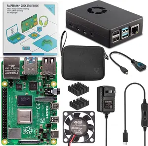 Raspberry Pi 4 4GB Basic Starter Kit with Fan-Cooled Heavy-Duty Aluminum Alloy Case
