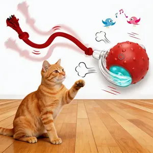 Fast Rolling Cat Toy – Motion Activated Bird Chirping Ball, USB Rechargeable, Light Up, Anti-Stress Play for Indoor Cats #CatEntertainment