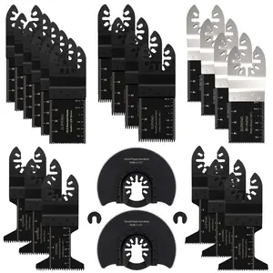 Oscillating Saw Blades,Professional Titanium Multitool Blades Kits for Metal Wood Plastics,Quick Release Multi Tool Blades Compatible with Dewalt Milwaukee Porter Cable Ryobi Makita Rock