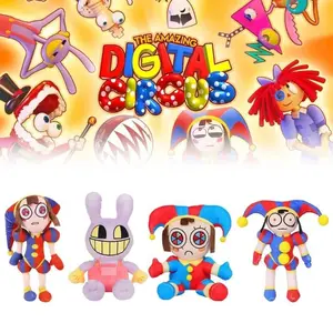 Cute The Amazing Digital Circus Plush Doll, Pomni Ragatha Jax Clown Stuffed Toy, Home Decor Christmas Gift