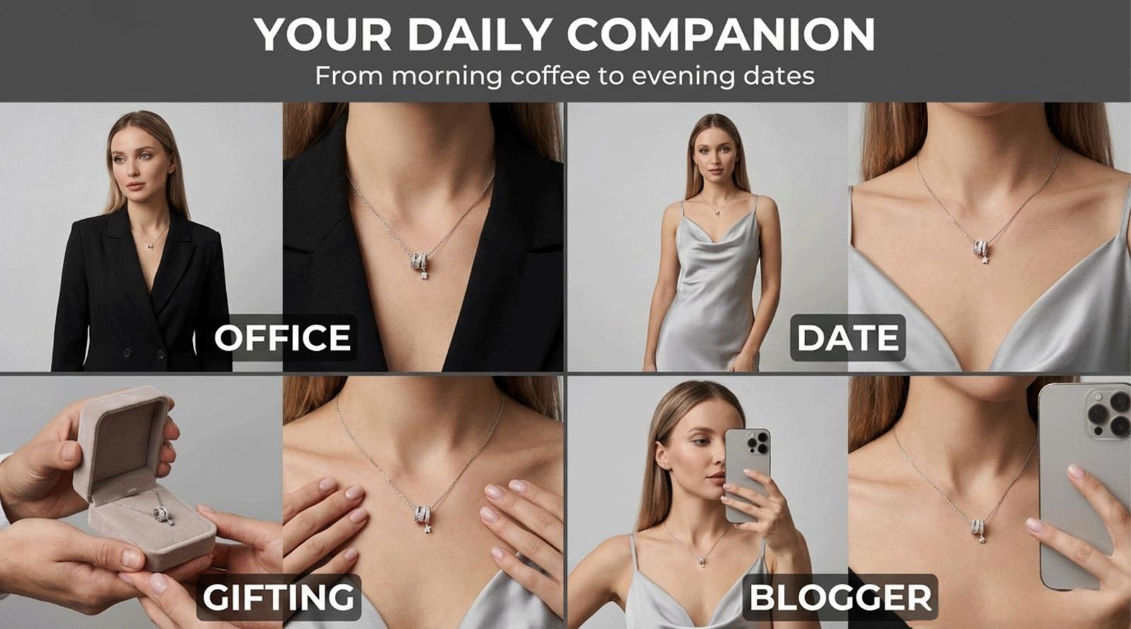 Luxury Silver Plated Cylinder Zircon Necklace - Copper, 24cm Chain, 1cm×0.5cm Pendant, 2.4g/0.08oz - Holiday Gift & Everyday Elegant Accessory