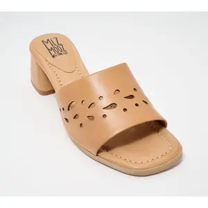 Miz Mooz Leather Heeled Mules - Oriana