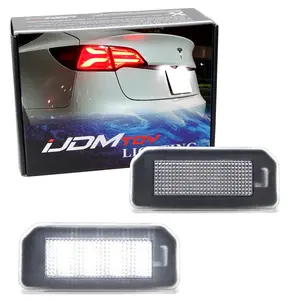iJDMTOY 18-SMD 3x Brighter Xenon White LED License Plate Light Kit For Tesla Model 3, Model Y, Powered by Xenon White LED Diodes