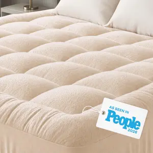 Niagara Sleep Solution Ultra Soft Twin Size Mattress Topper - Viscose Made from Bamboo Pillow Top Mattress Pad for Back Pain Relief - Naturally Cooling for Hot Sleepers, Beige