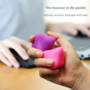 Hexagonal Silicone Ball Handheld Small Hand Fascia Ball Foot Cervical Muscle Acupoint Massage Ball Relaxation Ball