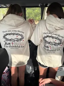 There Are Some Thorns I'm Thankful For Christian Hoodie, Crown Of Thorns Faith Based Jesus Sweatshirt, Religious Apparel, Jesus Apparel, Faith Apparel, Bible Verse Hoodie, Religious Clothing, Gospel Apparel, Faith Over Fear, Jesus Saves, Christian Fashion