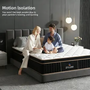 8/10/12/14 Inch Twin, Full, Queen, King Mattress Memory Foam And Spring, Hybrid MattressMedium Firmness, Lumbar Support, For Home Rooms Hotels, Boxed Halloween ChristmasGift Furniture Ergonomic queen size mattress Interior Modern