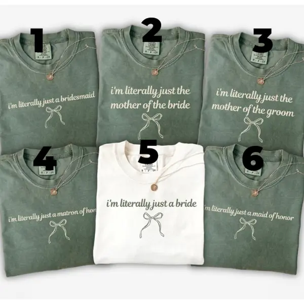Custom Comfort Colors Bridal Party Shirts, Bridesmaids Tee,Maid Of Honor T-Shirt, Personalized MOG & MOB Wedding Shirt, Bridesmaid Proposal Gift