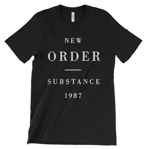 New Order Substance 1987 T Shirt, 80's synth rock new wave Blue Monday Bizarre, Hip Hop Concert, Unisex Graphic Tees, Vintage Streetwear Style Tee, 90s Music Merch, Y2K Clothing, Rapper Outfits, Men's Tour Fashion