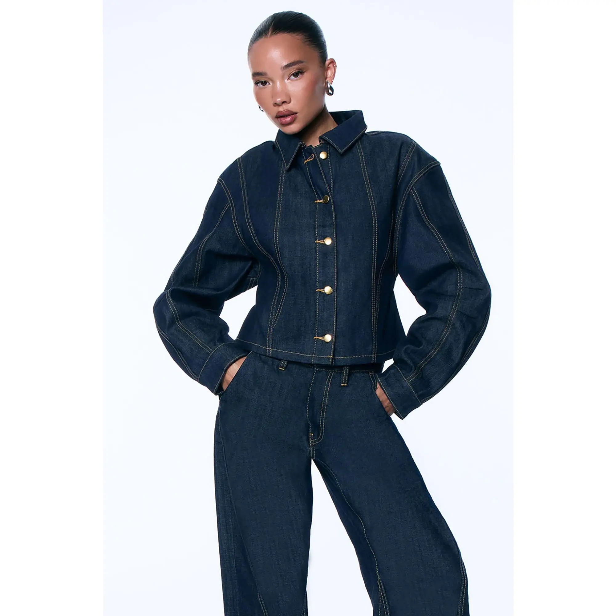 Premium Selvedge Barrel Denim Jacket - Dark Denim Premium Selvedge Barrel Denim Jacket - Dark Denim
