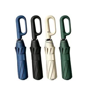 Automatic Folding Umbrella, 1 Count/60pcs Portable Sun Rain Umbrella with Loop Buckle, UPF50+ Windproof & Waterproof Umbrella for Men & Women #GLOBAL PICKS