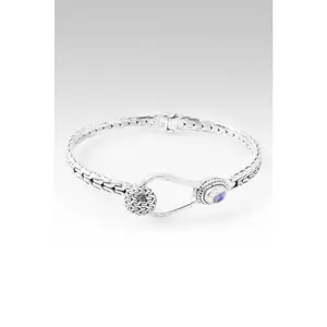 Hello Opportunity, Goodbye Negativity Bangle Bracelet™ in Rainbow Moonstone