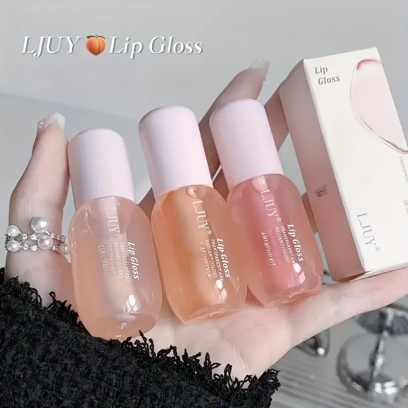 3Pcs Moisturizing Lip Balm Hydrating Glossy Lip Glaze Stick,Skincare Moisture Lip Brightening Stain Cosmetics Lip Plumper Gloss Tint Products Beauty Personal Care Makeup Lipstick Nursing,Plumping Oil Serum for Girls Women Christmas Mother's Day Gift