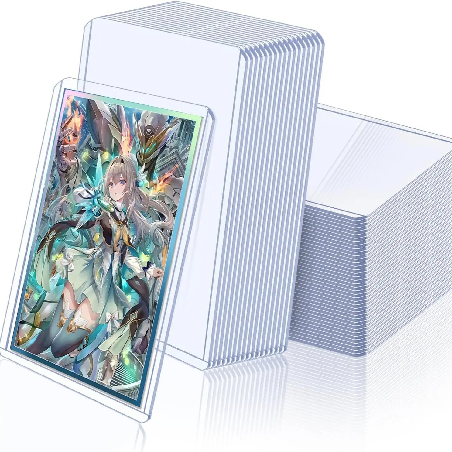 Card Protector, 1 Set Hard Plastic Card Sleeves, Trading Card Toploaders,  Premium Card Holder for Sports Baseball Football Game Cards, Desk Organizer  for Home Office - TikTok Shop