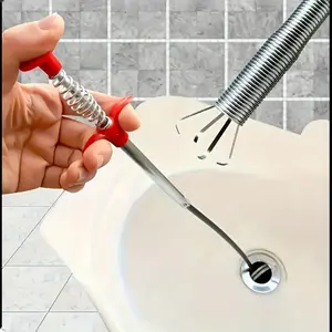 Drain Snake, Drain Clog Remover - Gutter Cleaning Tools Drain Cleaner for Toilet Sewer Shower Kitchen Bathroom Tub Clogged Drains Opener Cleaning Tool, Flexible Grabber Claw Pick Up Reacher (200cm)