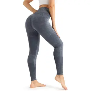 Imily Bela Womens Ribbed Seamless Leggings High Waisted Tummy Control Workout Full Length Yoga Pant