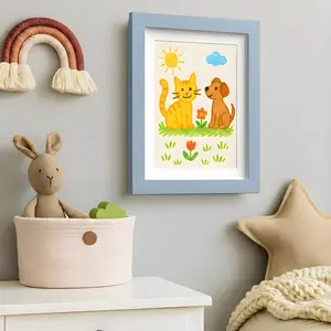 Kids Art Frame | 10x12.5 with mat | Holds up to 100 Artworks - Americanflat