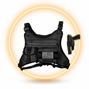 Tactical Vest Chest Bag for Men, Multi-Pocket EDC Chest Rig Backpack, Adjustable Breathable Crossbody Tactical Bag for Outdoor, Gym, TravelTactical,Outdoor,Shoulder,Bag
