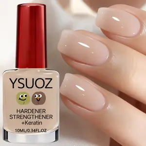 Transparent gel nail strengthener; no curing required; dries naturally and quickly; long-lasting formula; strengthens nails; suitable for people with brittle, easily breakable nails