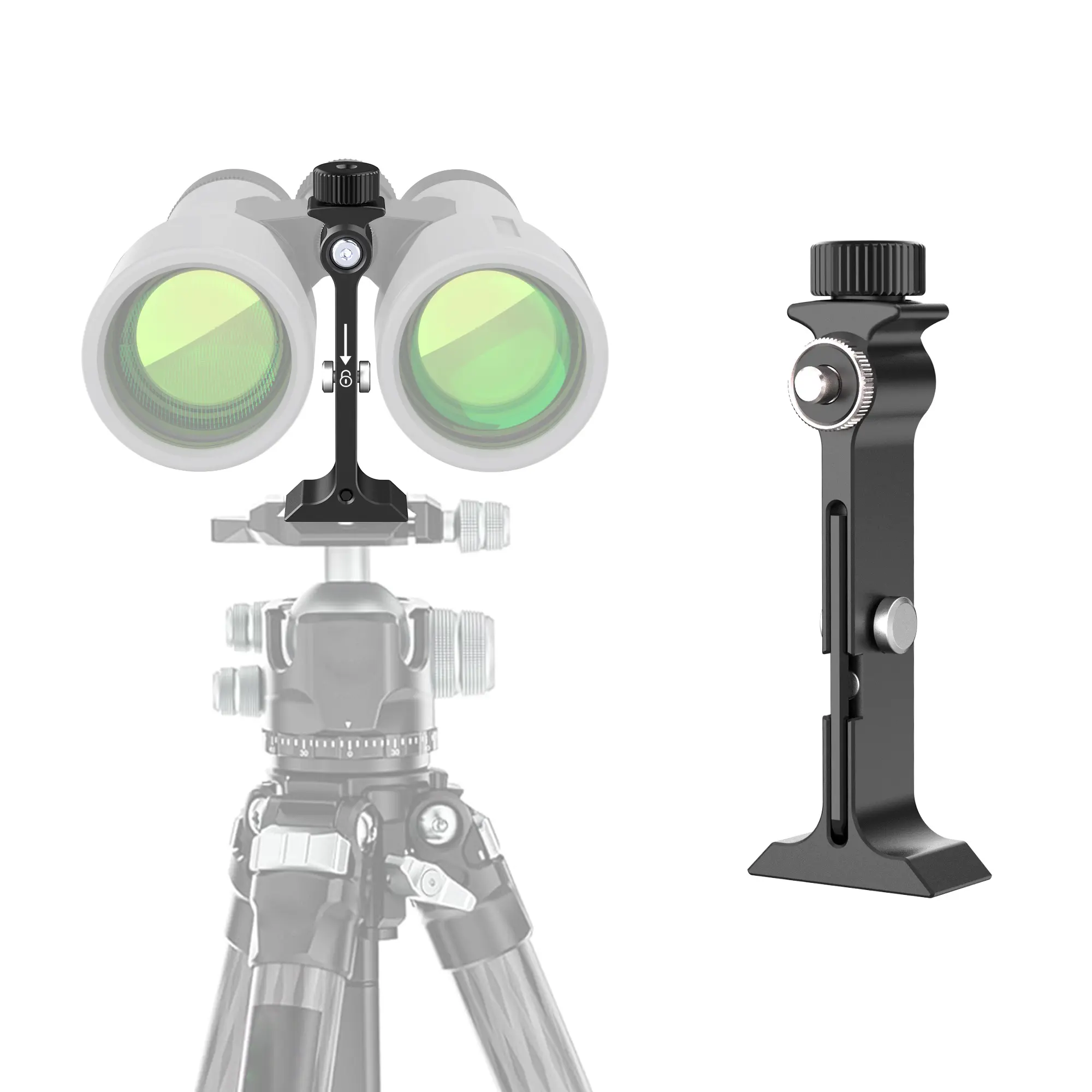 Quick Release Binocular Tripod Adapter Arca-Swiss Compatible Mount Bracket for Large Astronomy Binoculars Telescopic Aluminum Telescoping Handle Travel Accessories #Binocular Tripod Adapter