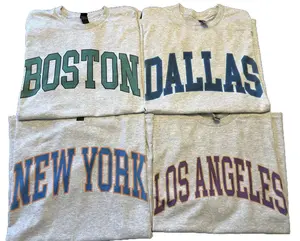 US City Series Boston Dallas New York Los Angeles Graphic T-Shirt, Vintage Oversized Cotton Tee, Retro College Style State Shirt for Men Women, Casual Streetwear Top in Multiple Colors, Perfect Travel Gift for City Lovers, Classic Short Sleeve Crewneck Sw