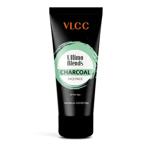 Ultimo Blends Charcoal Face Pack - Face Mask with Activated Charcoal, Chamomile and Eucalyptus - Facial Skin Care for Smooth, Refreshed Skin - 3.38 oz