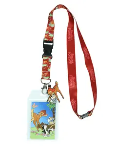 Disney Bambi Besties Forever Lanyard with Clear ID Badge Holder and 2" Rubber Bambi and Thumper Charm