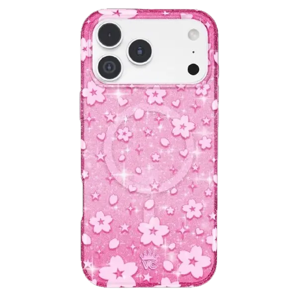 Velvet Caviar Cherry Glitter Magnetic iPhone Cover - Cute Shockproof Drop Protection Wireless Phone Shell, Cellphone Accessory with Protector - Fits iPhone 18 Pro Max, 18 Pro, 17, 16, 15 & More