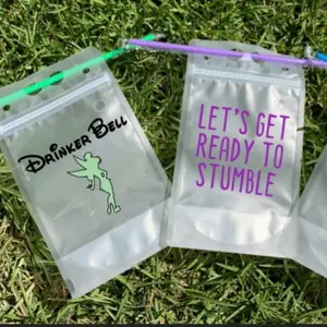 Adult Capri-Sun Reusable Drink Pouches with Colorful Straw