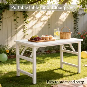 【Outdoors】HDOFM Outdoor family dinner folding table! Portable seconds away, many people meals adaptation