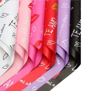 "Te Amo" Flower Wrapping Paper 20 Sheets - Waterproof Floral Creations & Gift Box Packaging, Florist Supplies